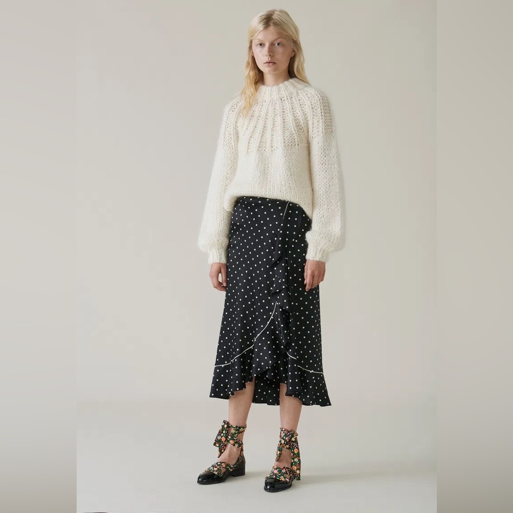 GANNI Silk Skirt, NWOT!